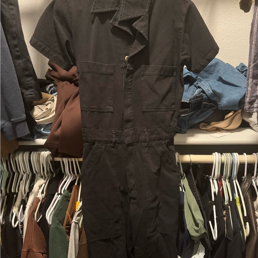 Big Bud Press Black Short Sleeve Jumpsuit